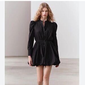 Zara Cotton Mini Balloon Dress — New!